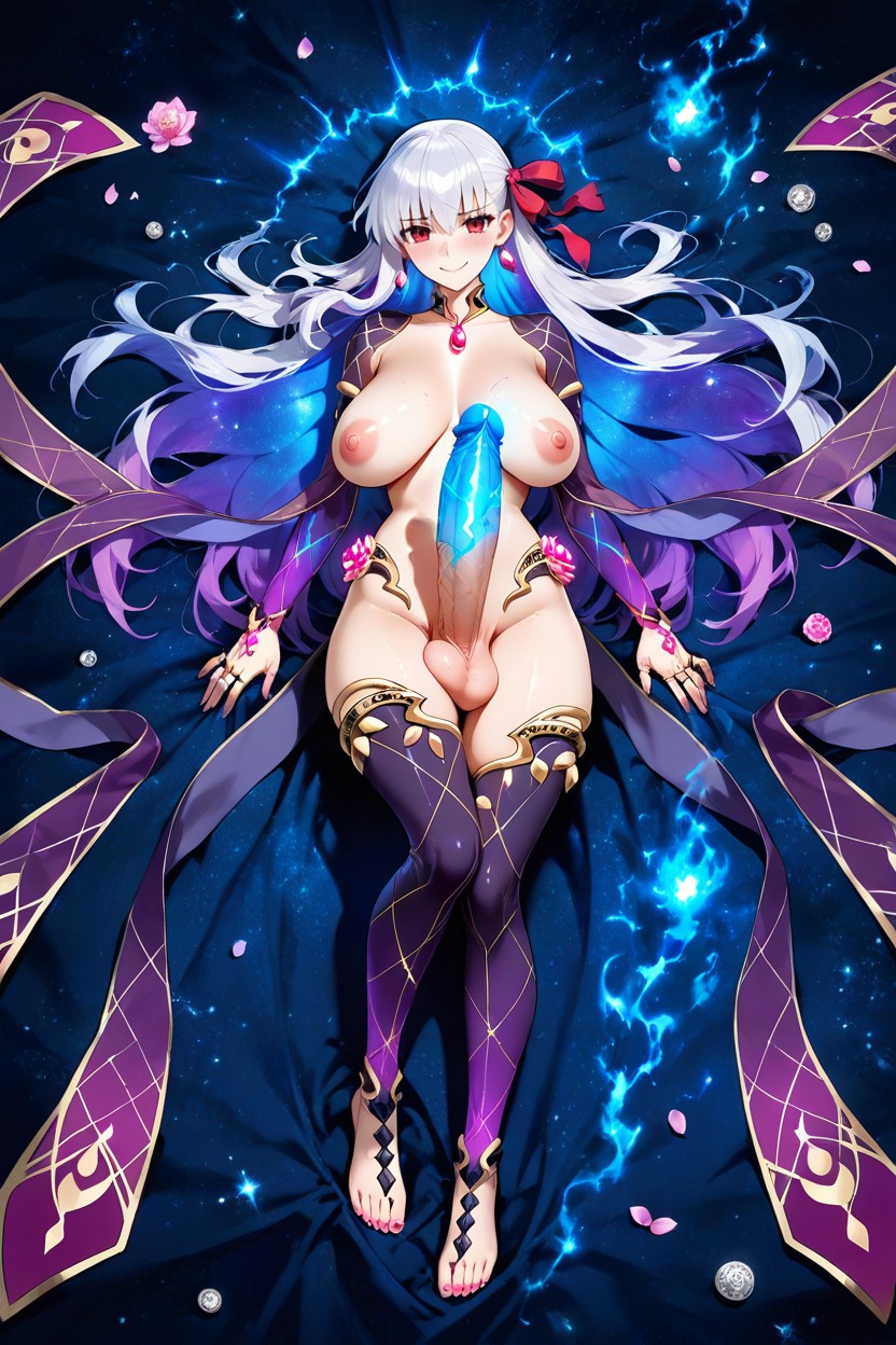Rd Ascension, Large Cock, Patterned With Glowing Cracks And Golden Accents No Fabric Hentai AI Porn