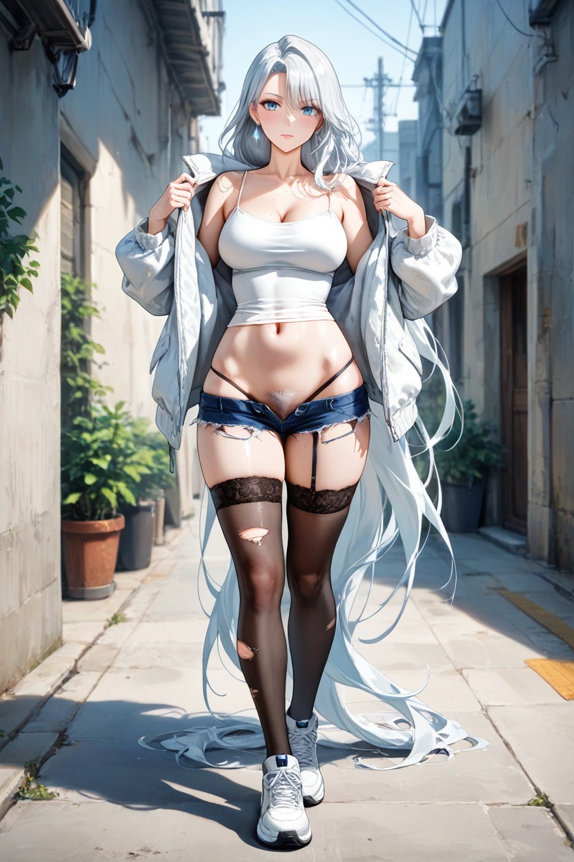 Uncensored, Sneakers, Full Body Hentai AI Porn