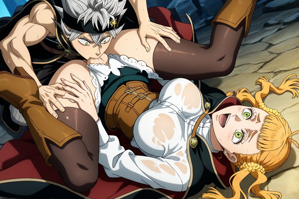 All Fours, Asta Wears His Black Cloak, Excited Hentai AI Porn