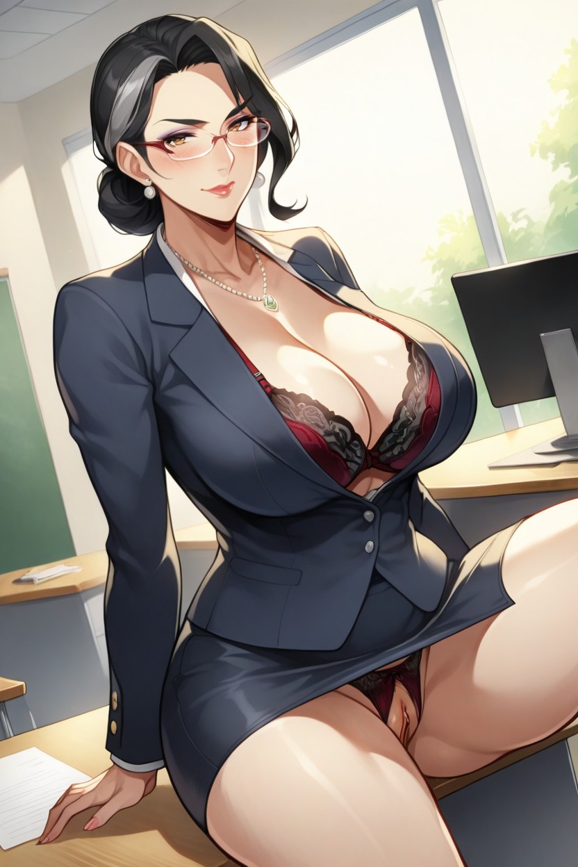 50+, Makeup, Blazer Hentai AI Porn