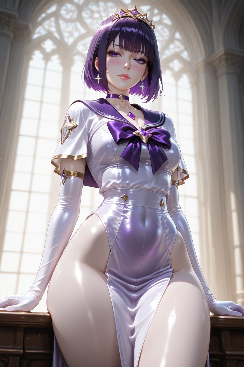 Dramatic Perspective, Futuristic Aesthetic, Mysterious Anime Heroine Inspired By A Cosmic Guardian Hentai AI Porn