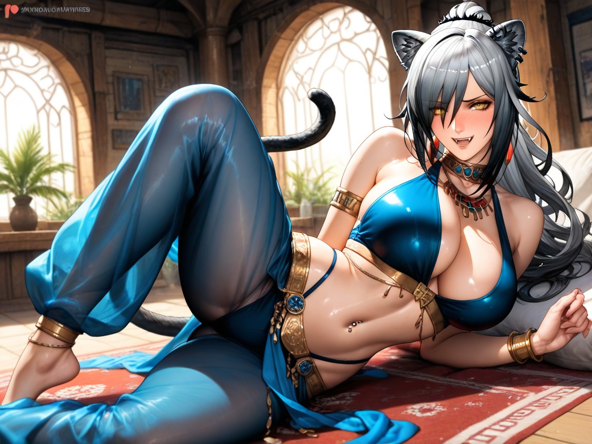 25+, Outside Oasis, Inside An Oriental Harem Room Hentai AI Porn