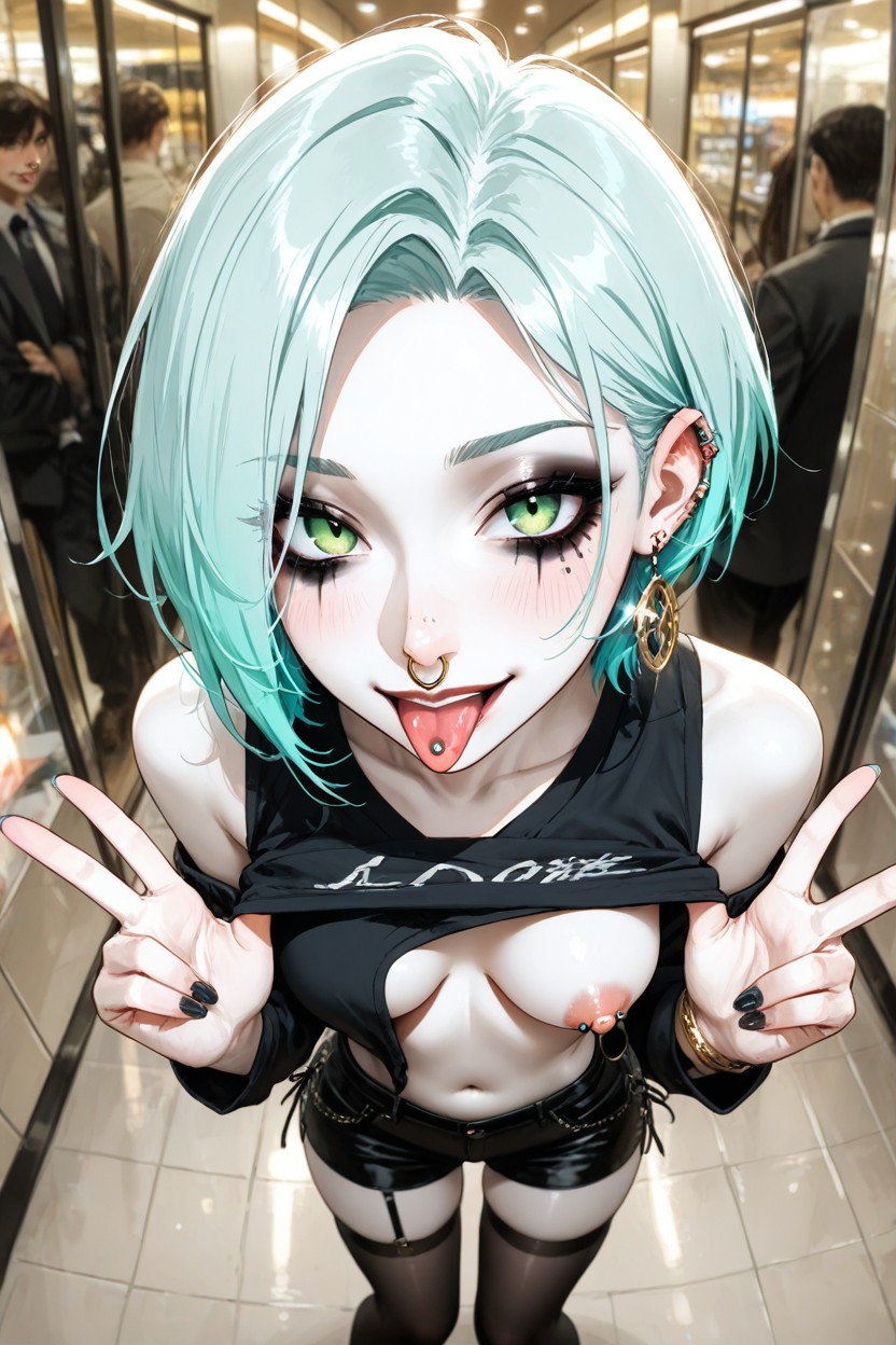 Soft Face, Green Eyes, Pale Skin Hentai AI Porn