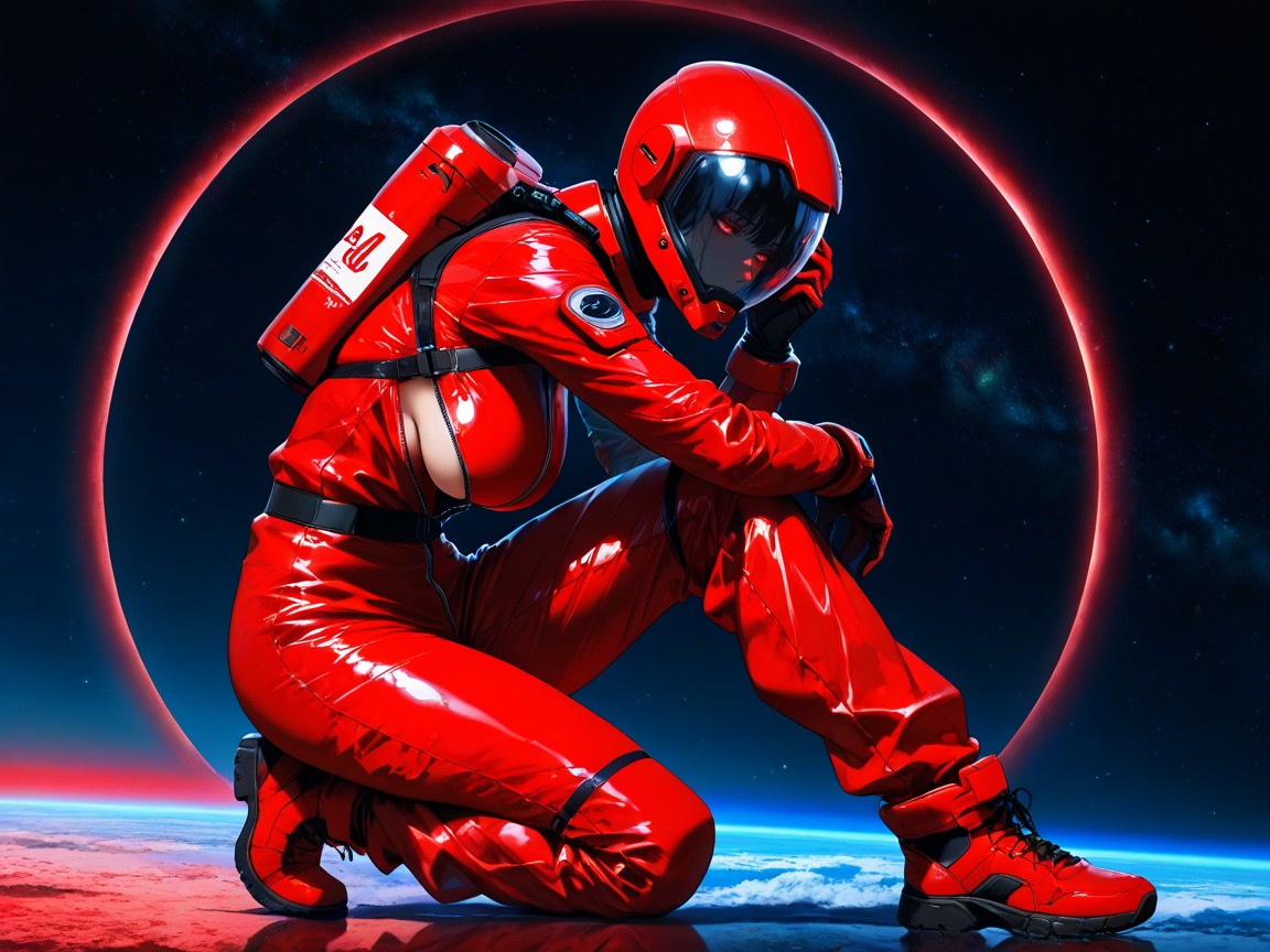 Space Suit, Amazing Quality, Helmet Off Hentai AI Porn