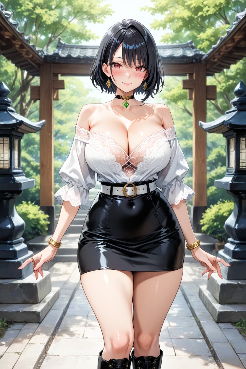 White Off-the-shoulder Top, Horny, Very Horny Hentai AI Porn