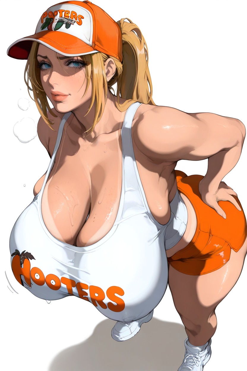 Hand On Hip, Focus Face, Tanline Hentai AI Porn