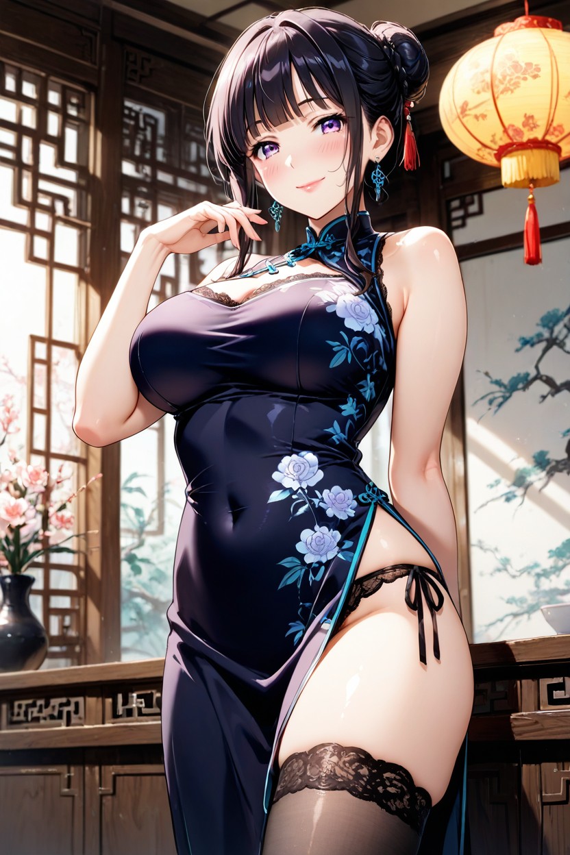 Solo, Side_slit, Closed_mouth Hentai AI Porn