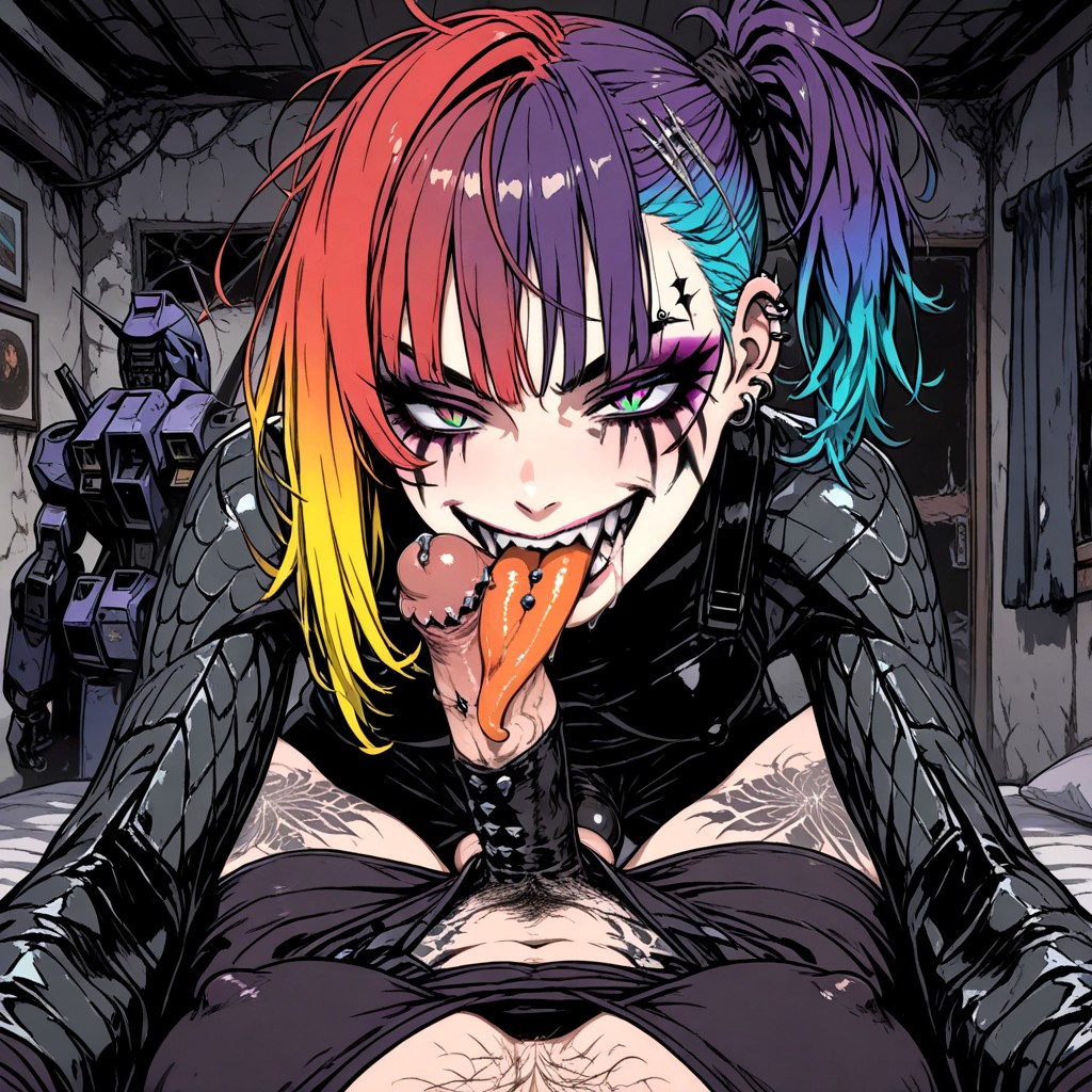 Slit Pupils, Face Scales, Black Pussy Hentai AI Porn