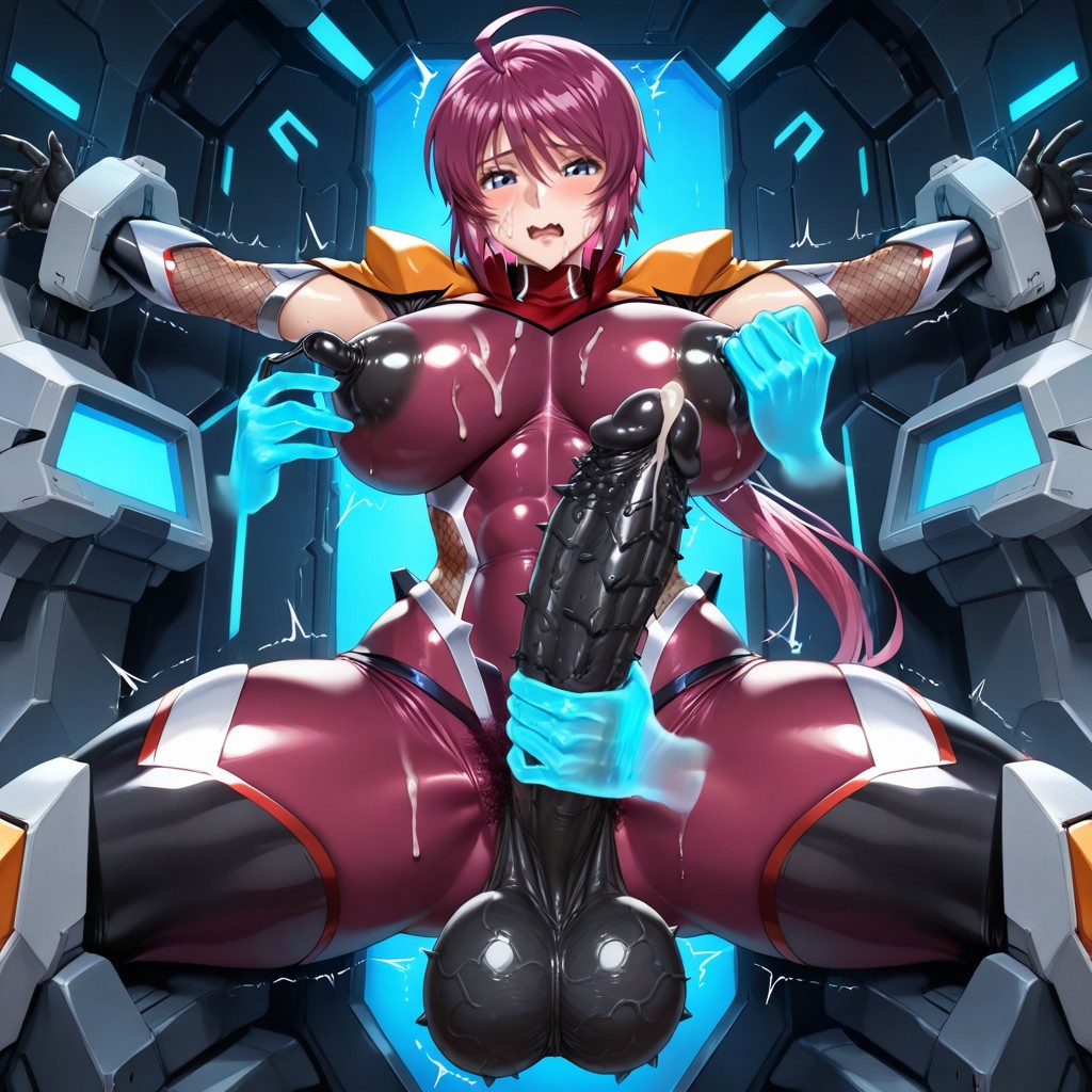 Perfect Anatomy, Receiving Large Penis Handjob, Covered Barbed Penis Hentai AI Porn