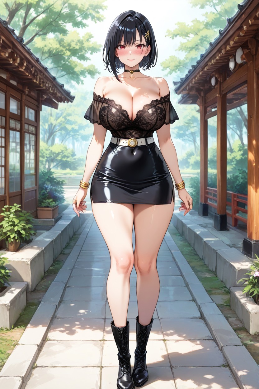 Flirty Look, White Belt, Hearts In The Air Hentai AI Porn