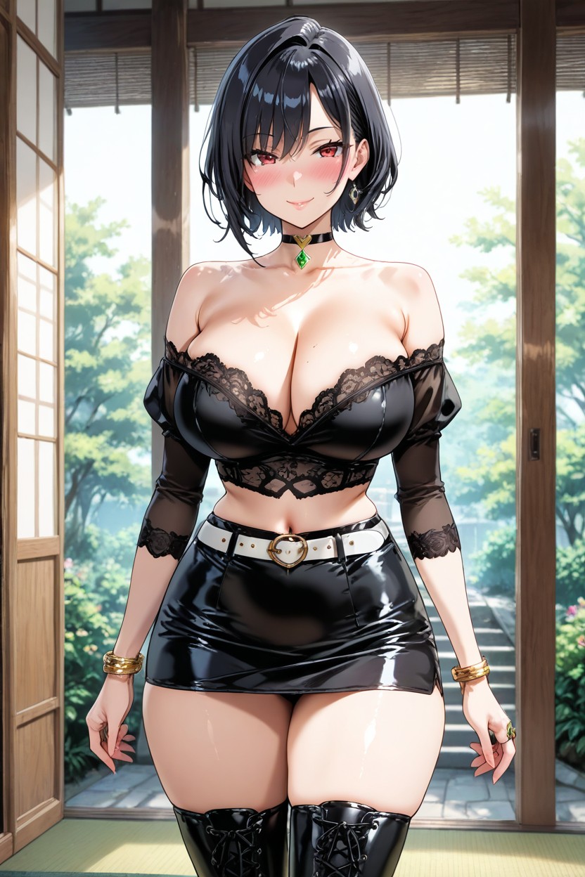 Perfect Hourglass Figure, Sunlight, Happy Look Hentai AI Porn