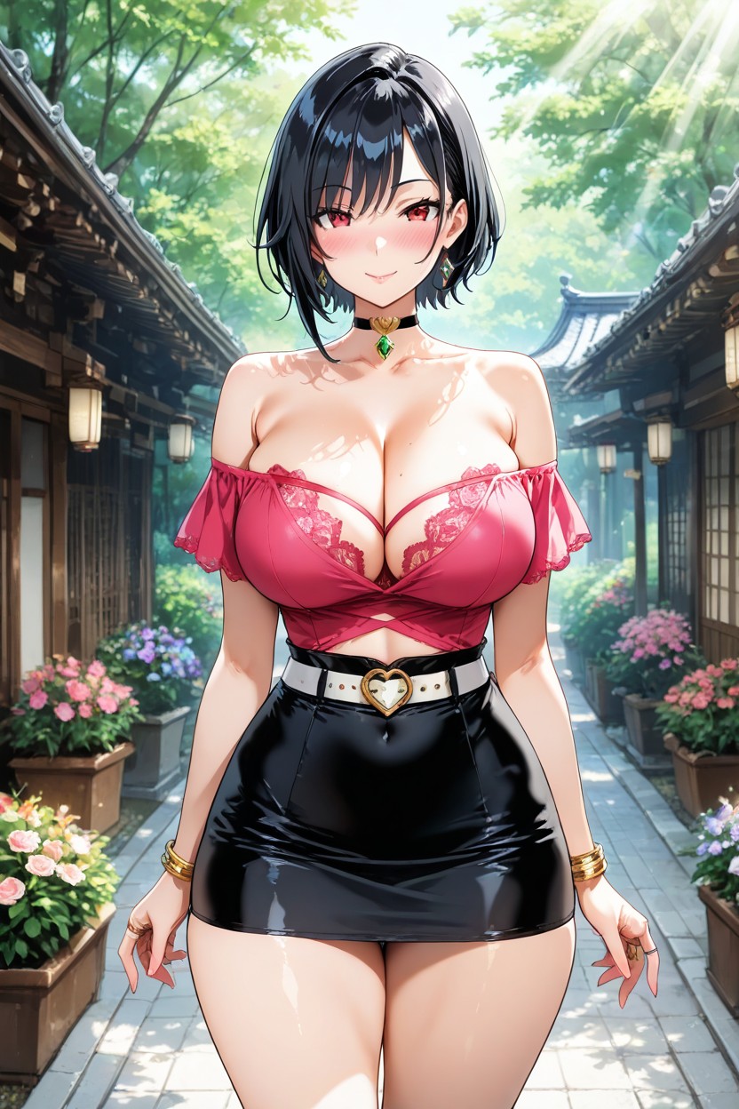 Very Horny, Perfect Waist, Deep Neckline Hentai AI Porn