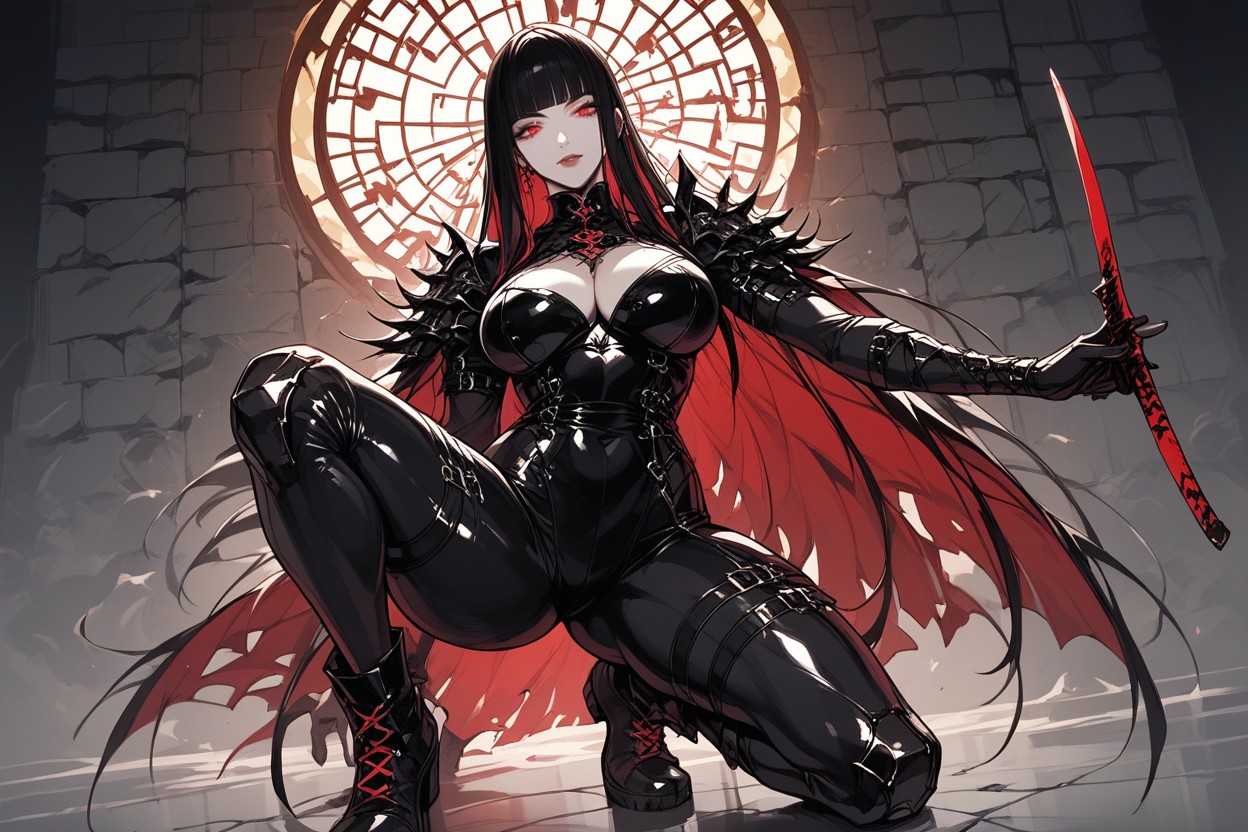 Creating A Dynamic, While The Stone Walls And Floor Have A Rough, Cracked Stone Walls And A Large Hentai AI Porn