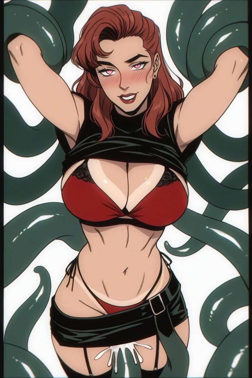 Avergonzada, Cum On Tits, Tentacles Coiling Around Waist And Stomach Hentai IA