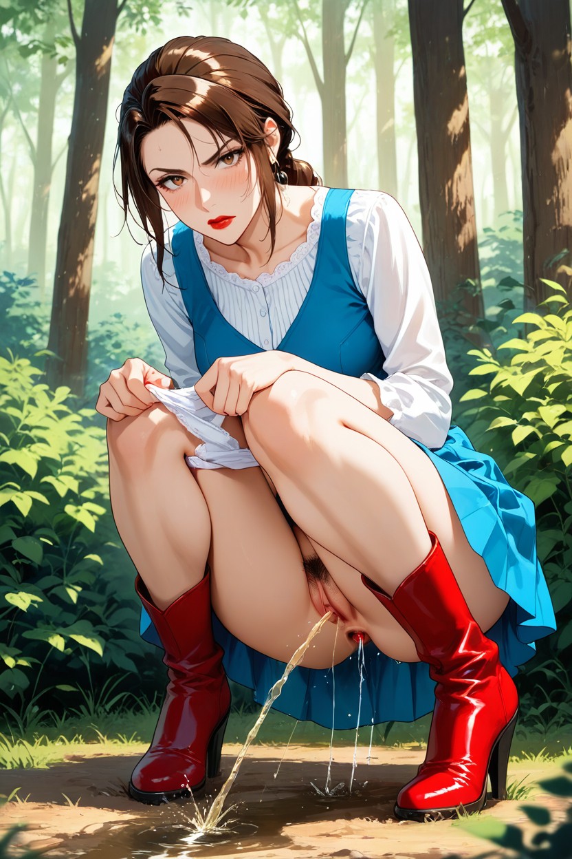 Pussy Crotch Detailed, Pussy Peeing, Modest Seductive Lara Croft Hentai AI Porn