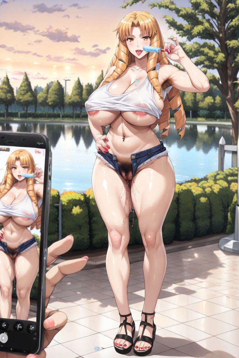 Big Ass, Areola Slip, Open Fly Microshortpants Hentai AI Porn