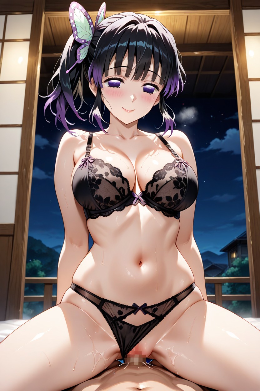 Fucking, At Night, Pointy Breasts Hentai AI Porn