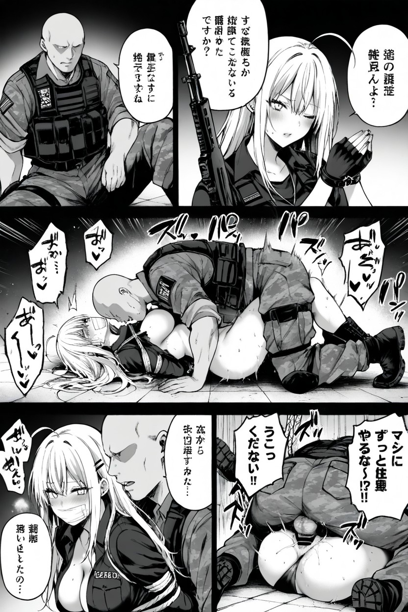 Vest, Cartoon Comic Artstyle, White Hair Hentai AI Porn
