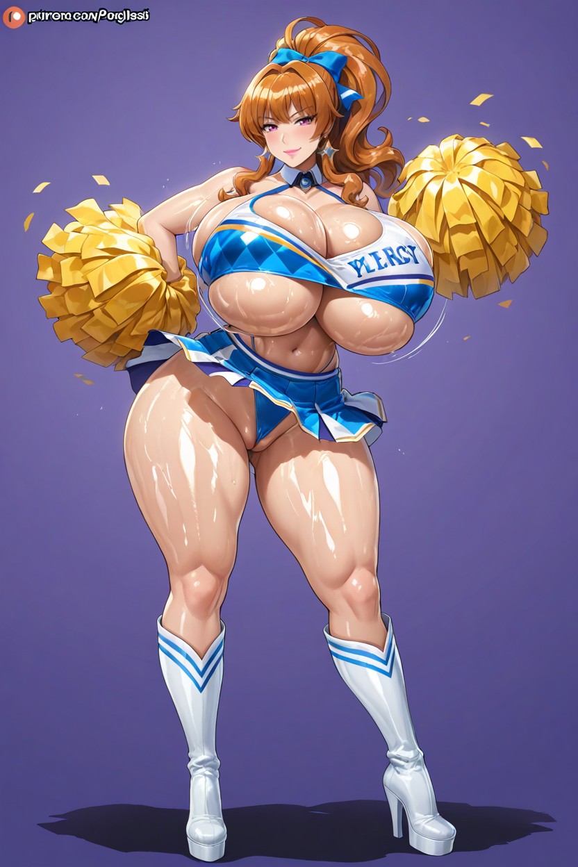 Cheerleader, Underbutt, Glistening Hair Hentai AI Porn