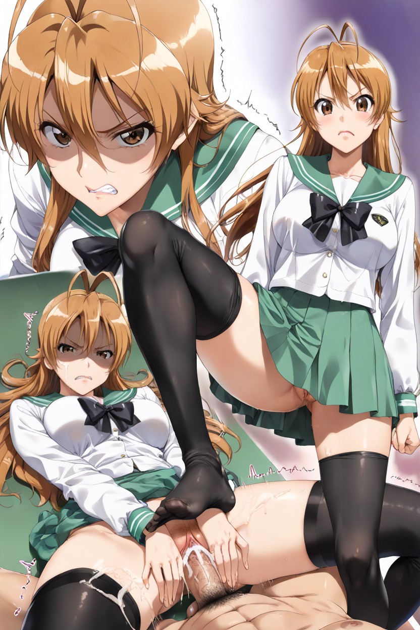 Miyamoto Rei Fully Clothed, Black Bowtie, Long Sleeves Hentai AI Porn