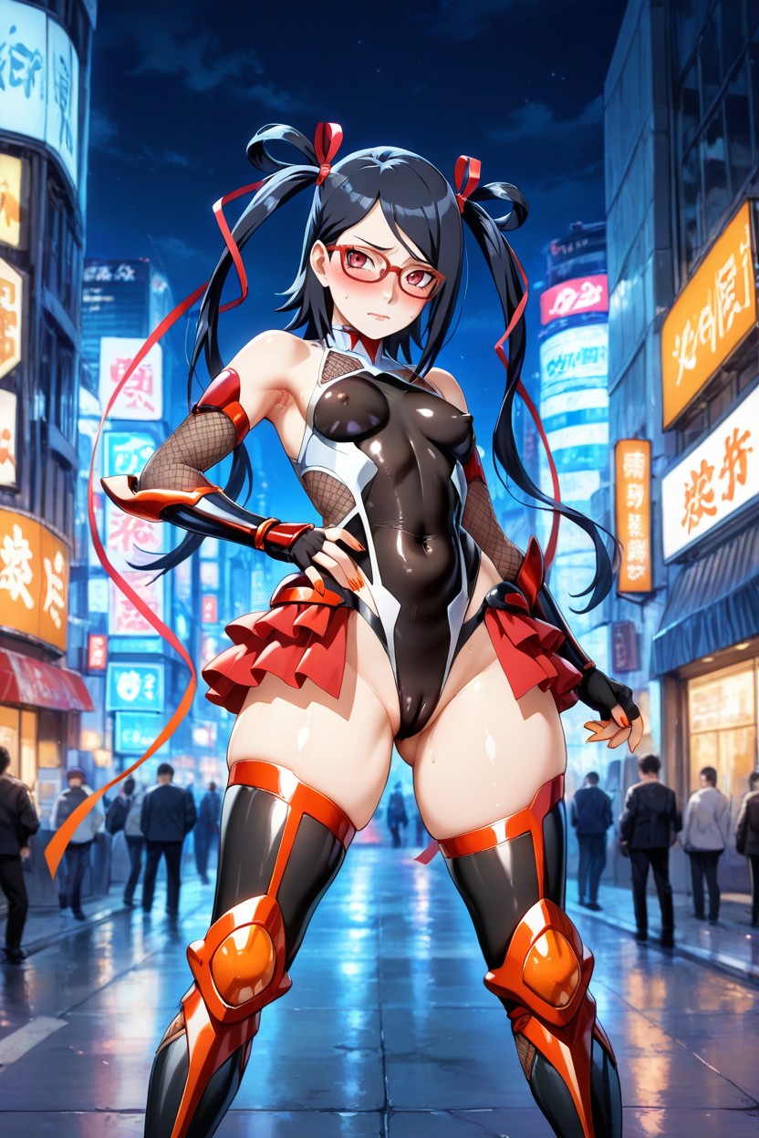 Fishnet Sleeves, Cameltoe, Sexy Hentai AI Porn