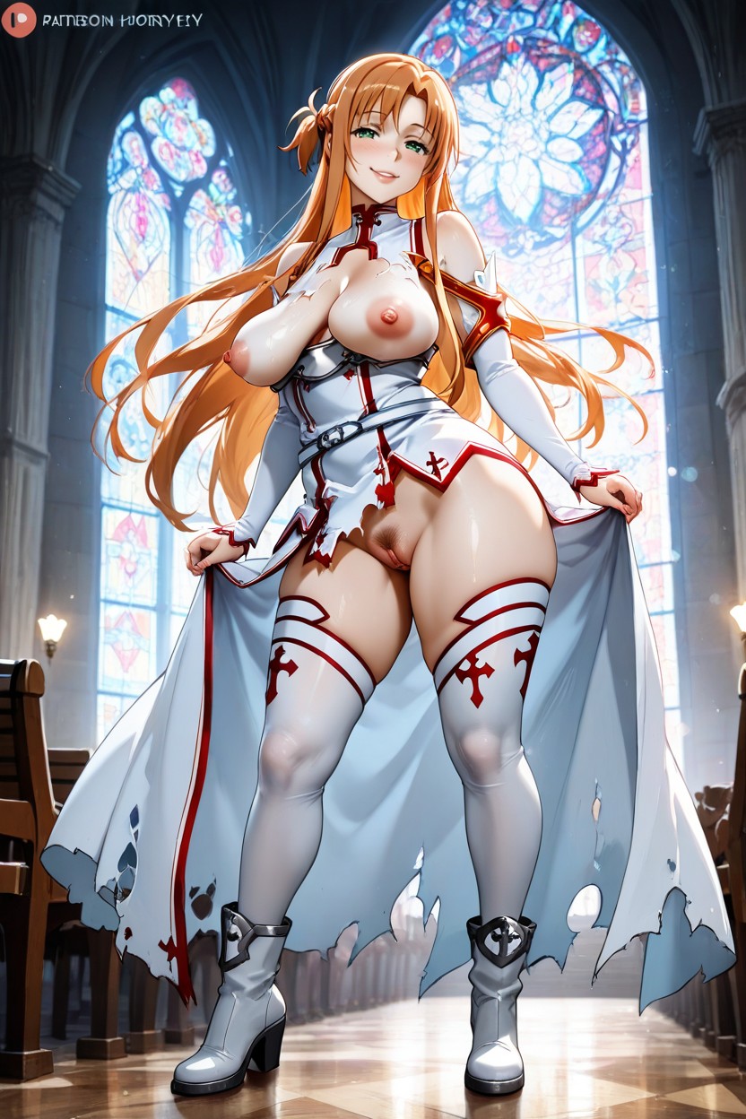 Green Eyes, Boots, Thick Thighs Hentai AI Porn