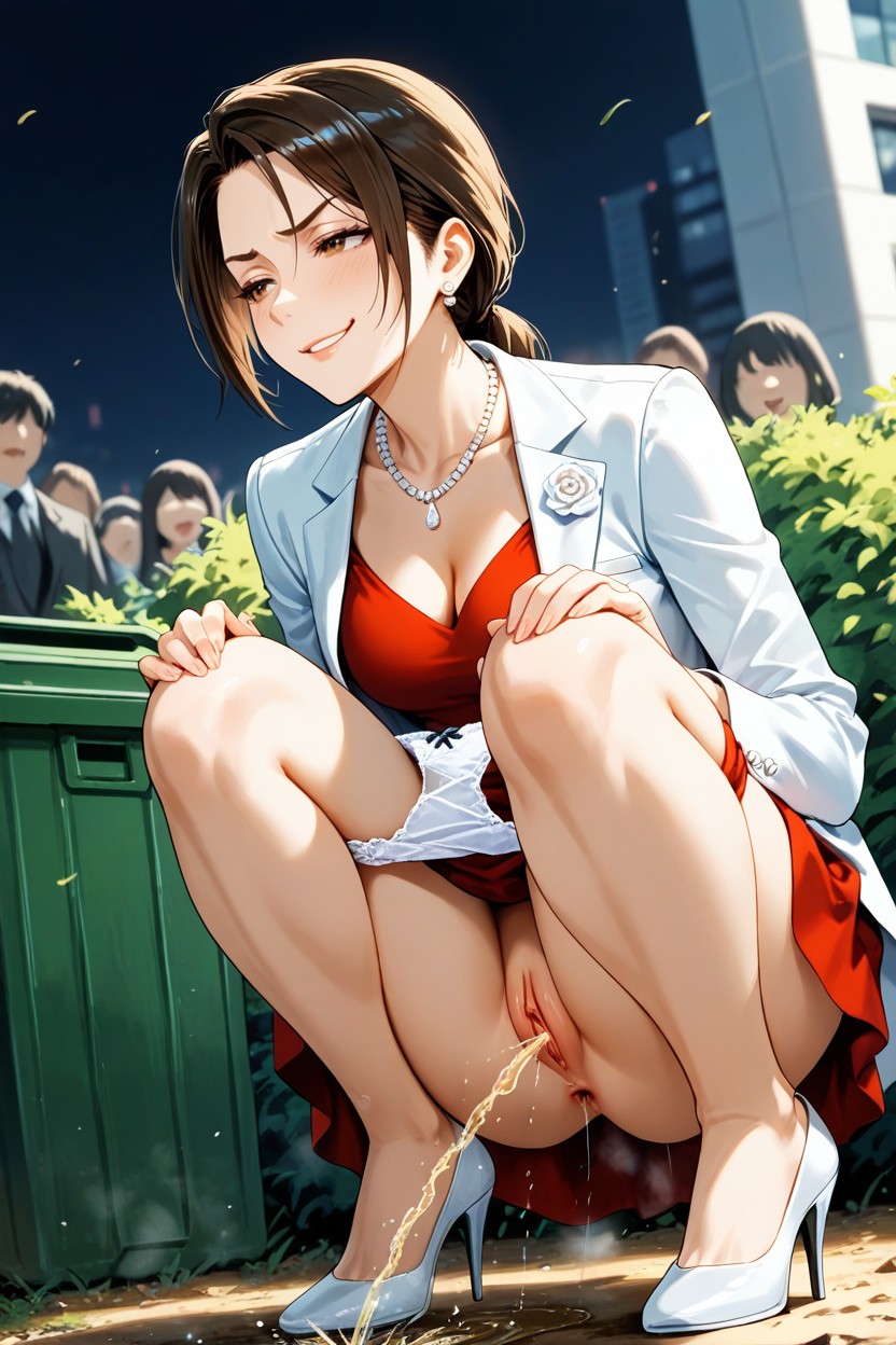 Lara Croft Secretary, Thighs, Angle View Hentai AI Porn
