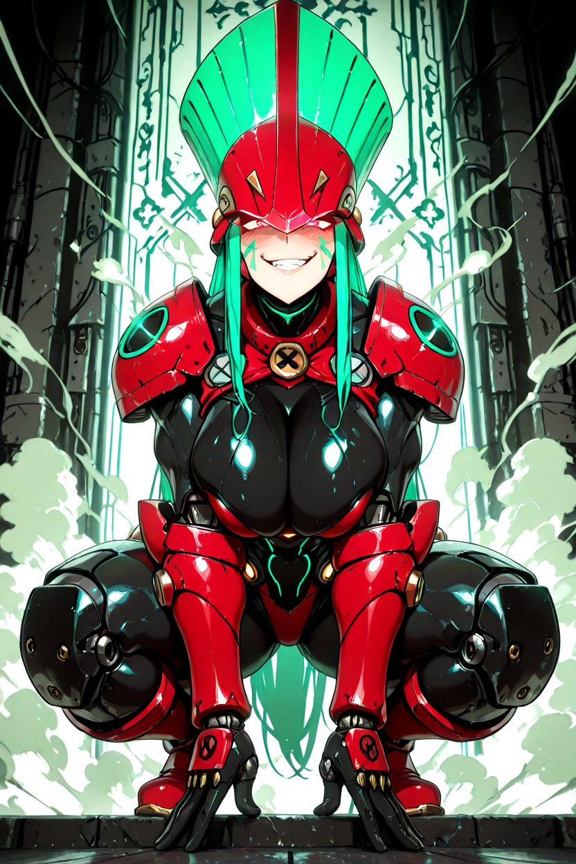 Heavy Boots, Alluring Appeal She Wears Solid, And Her Iconic Helmet Fully Covering Her Head High Hentai AI Porn
