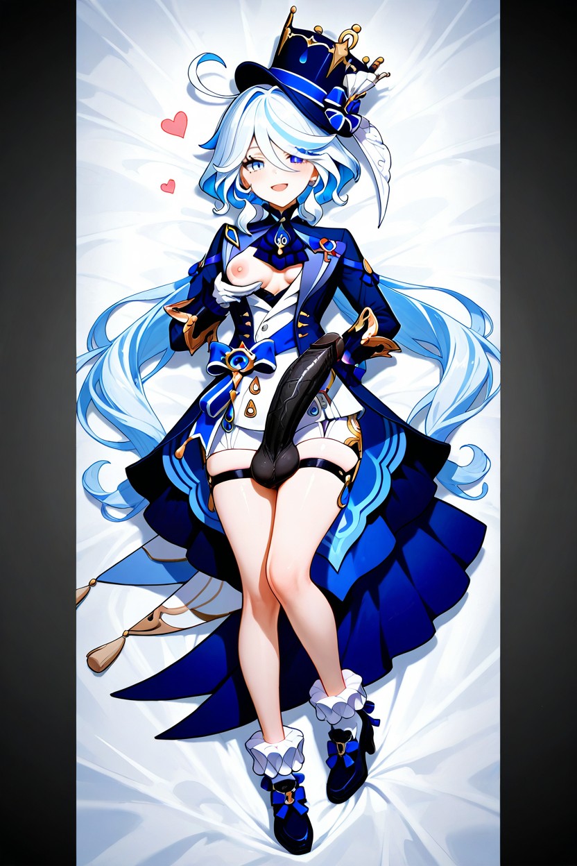 Flirty, Ganzkörper, Embarrased Hentai KI Porno