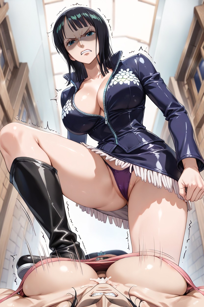 Motion Lines, Bottom Up, Cum Dripping From Pussy Hentai AI Porn
