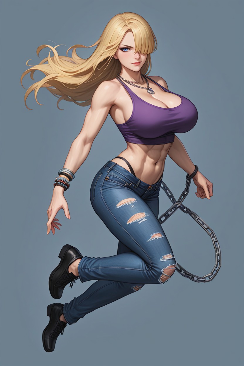 Blue Eyes, En Forma, Large Massive Breasts Hentai IA