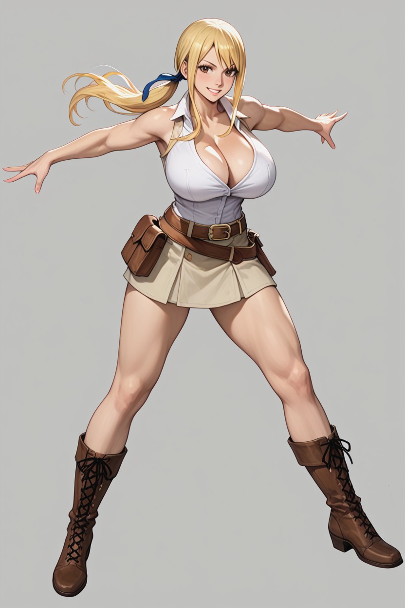 Sleeveless, Ganzkörper, Modell Hentai KI Porno