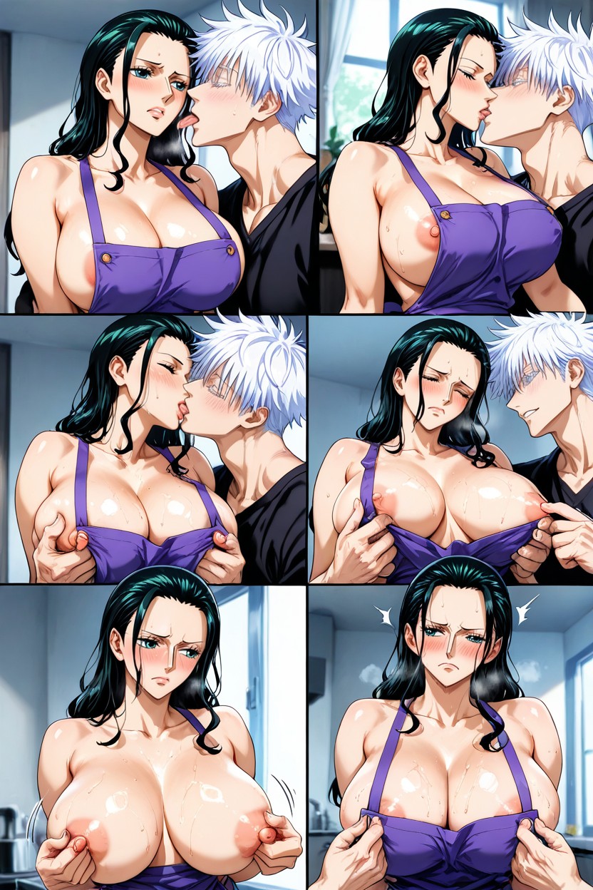 Sagging Breast, From Below, Detailed Face Porno IA Hentai
