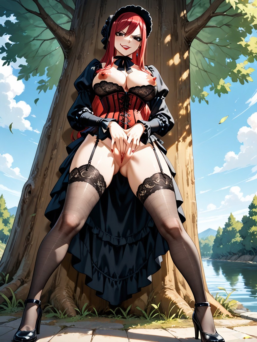 Red Hair, Medium Ass, Red Pubic Hair Hentai AI Porn