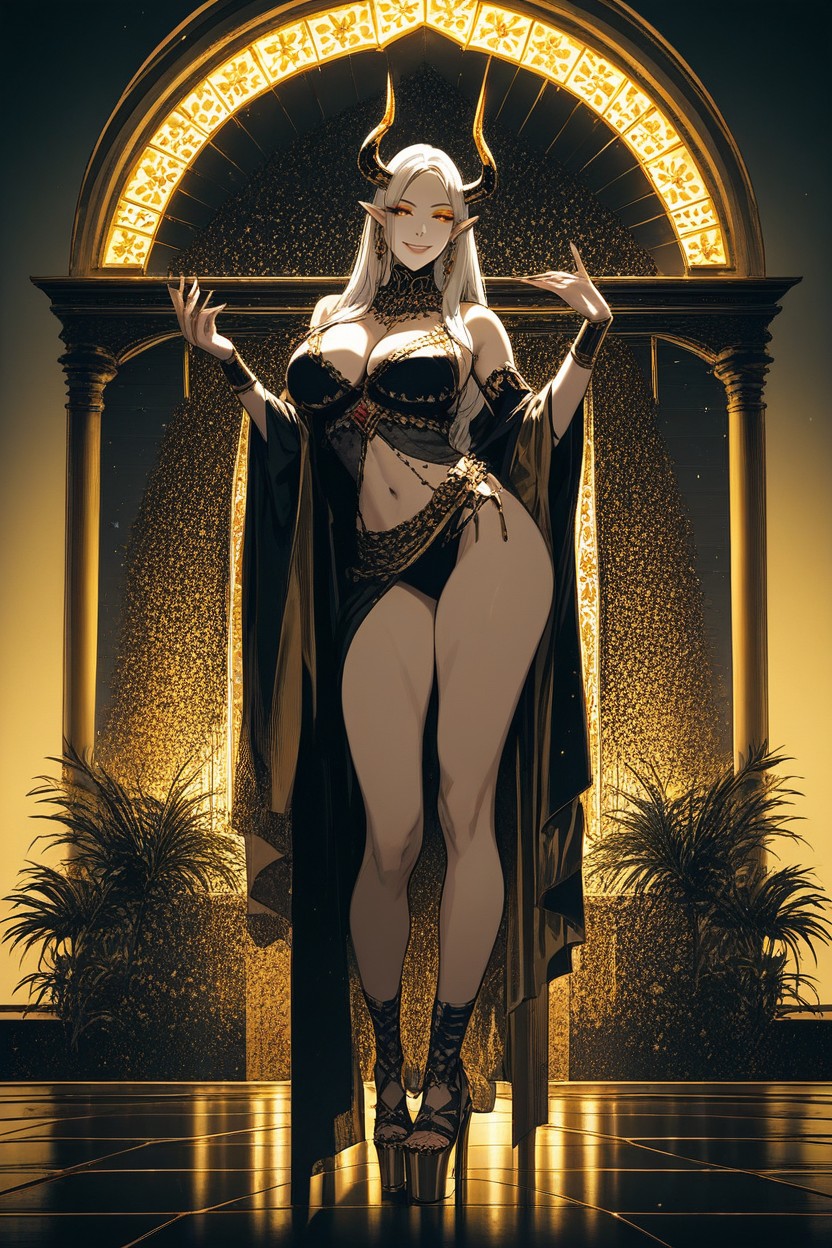 Cinematic Composition, Model, Subtle Mysterious Smile Hentai AI Porn