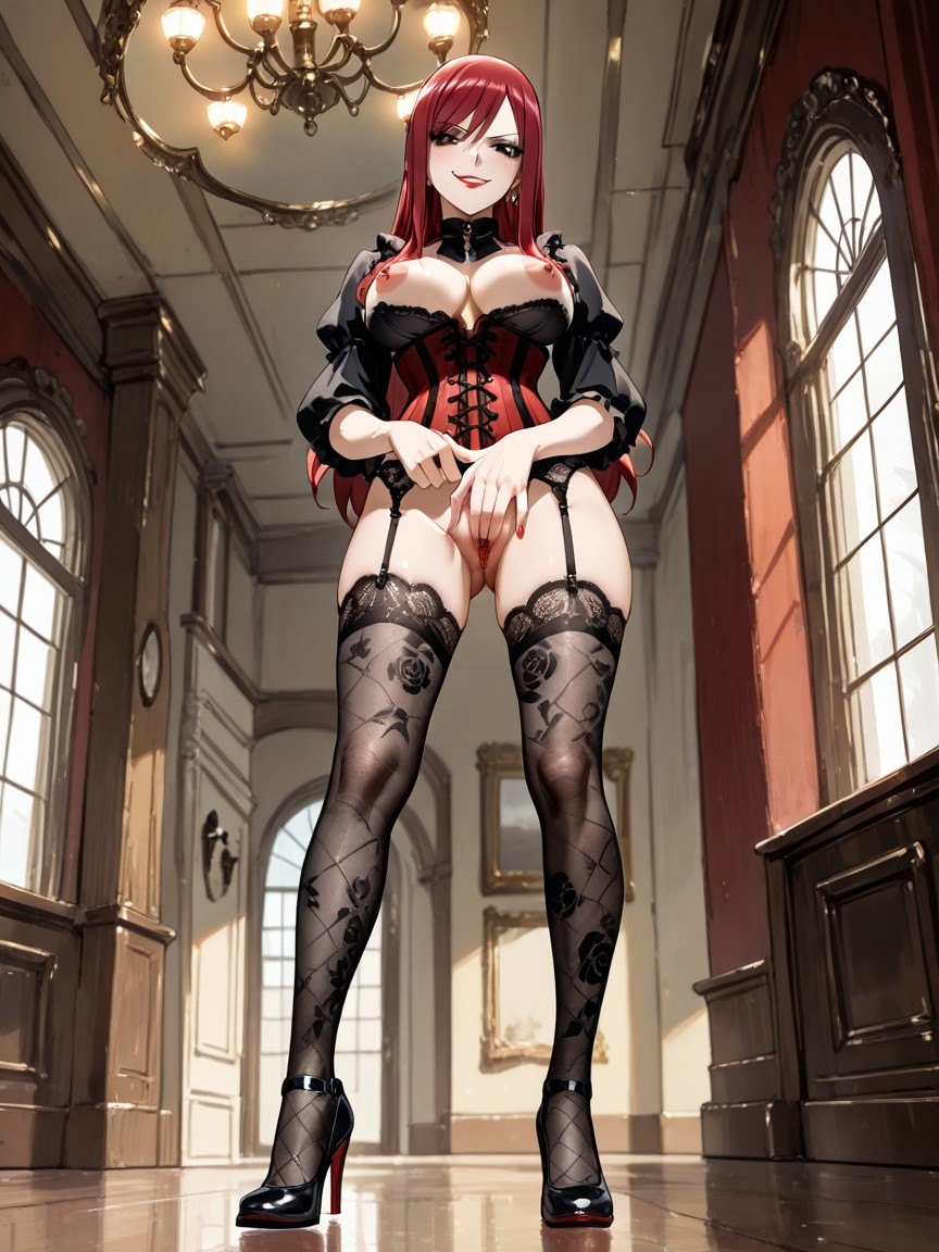 Puffy Pussy, Pubic Hair, Full Body Hentai AI Porn