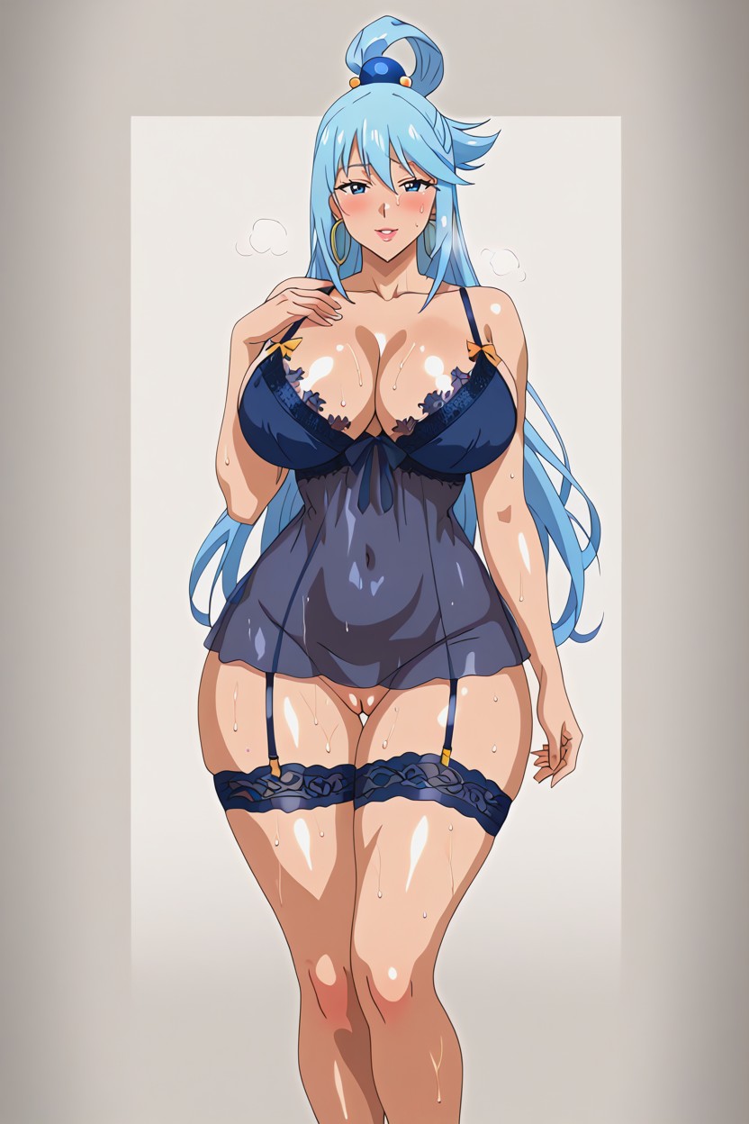 Curvy, Sweaty, Large Breast Hentai AI Porn