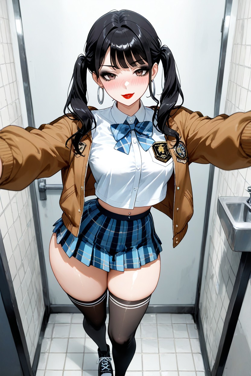 - Korean, American Uniform, Chaqueta Varsity Hentai IA