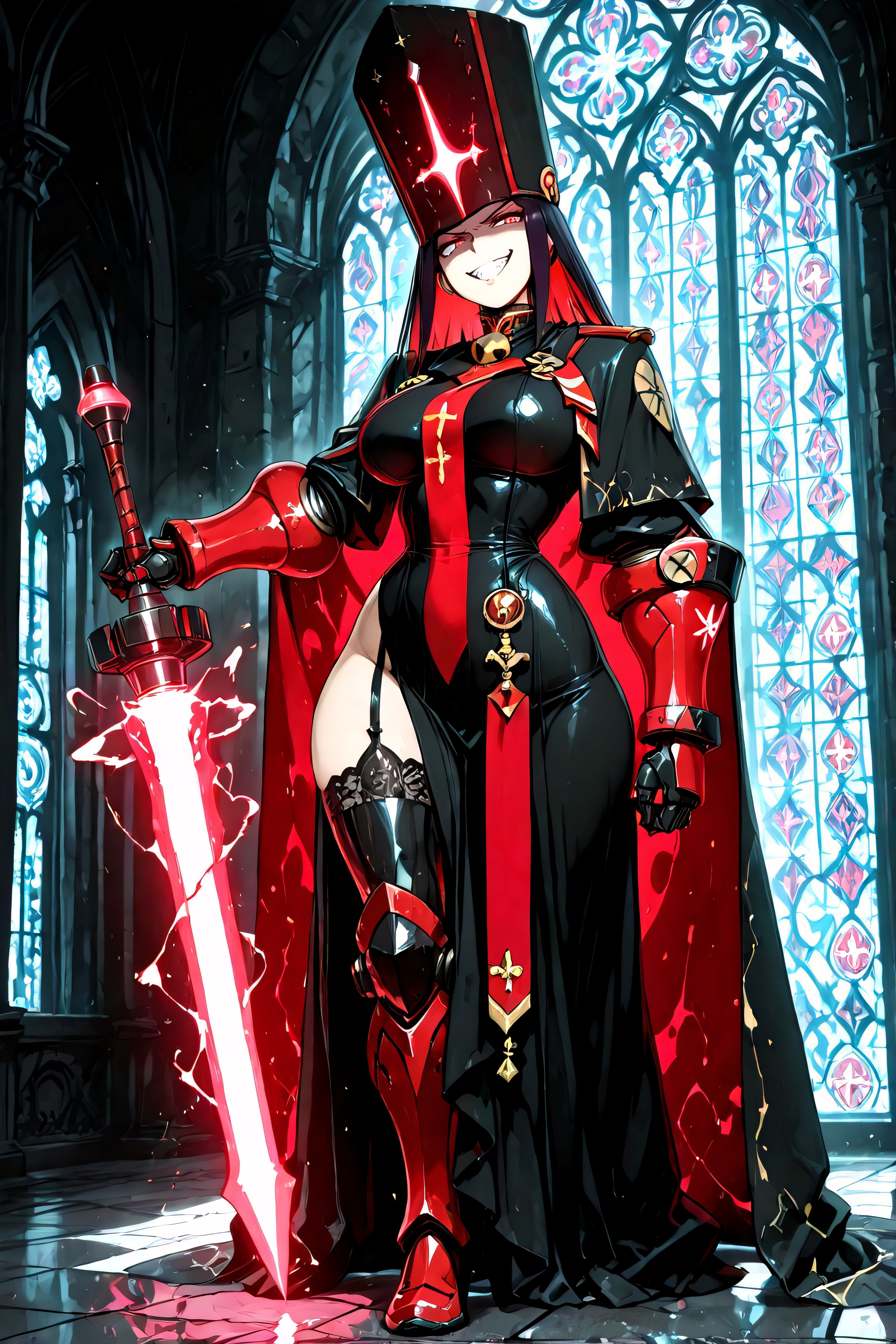 Large Ass, Oversized Gauntlets, Ultra-detailed Metallic Textures Hentai AI Porn