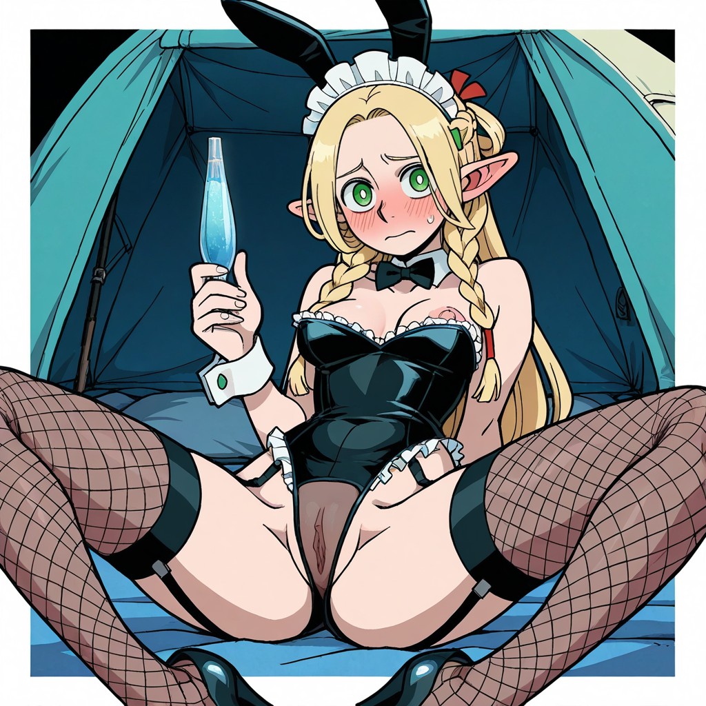 Arms Behind Back, Nipple Slip, Thighhighs Hentai AI Porn