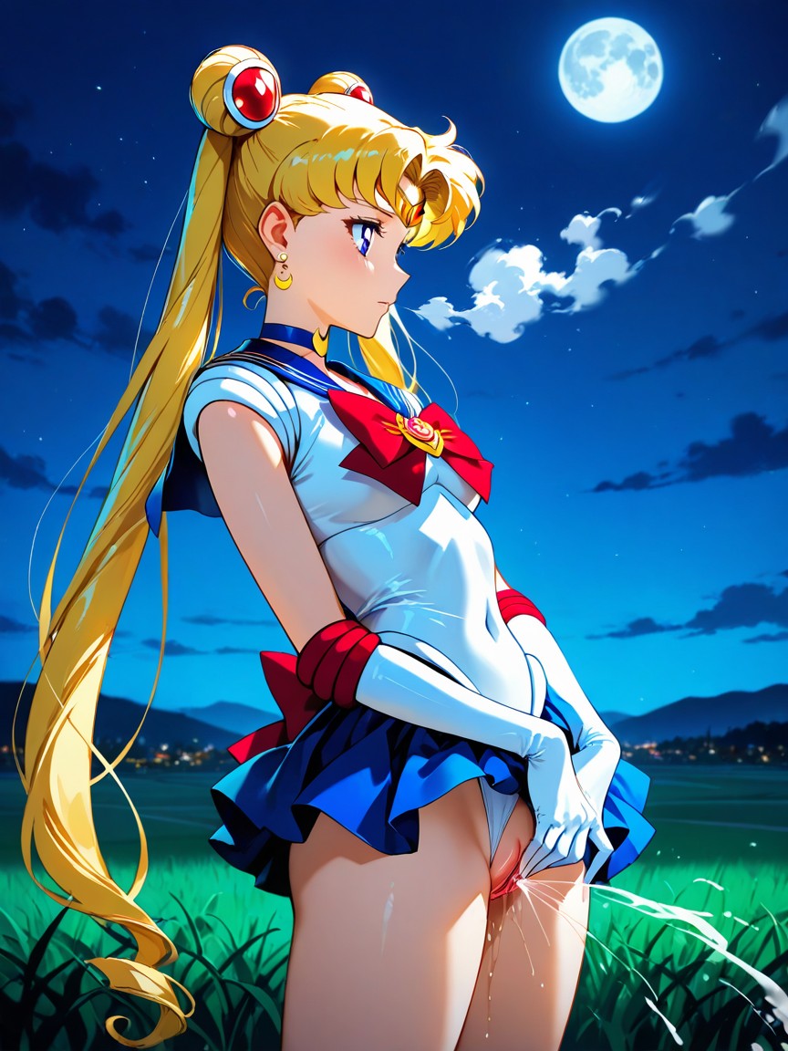 Sailor Moon, Fine Coloring, Deeppink Bowtie Hentai IA
