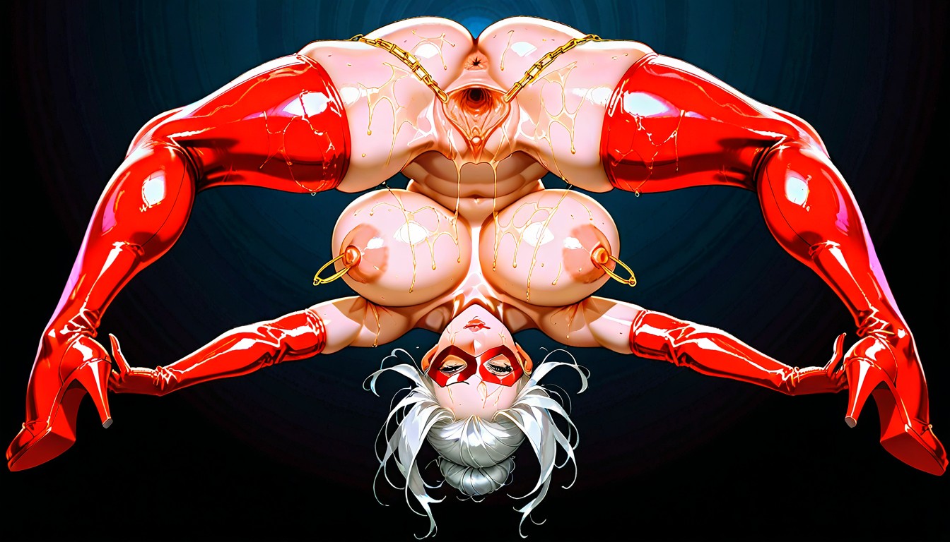 Spread Pussy Wide, Massive Natural Breasts, Perfect Massive Breasts Porno IA Hentai