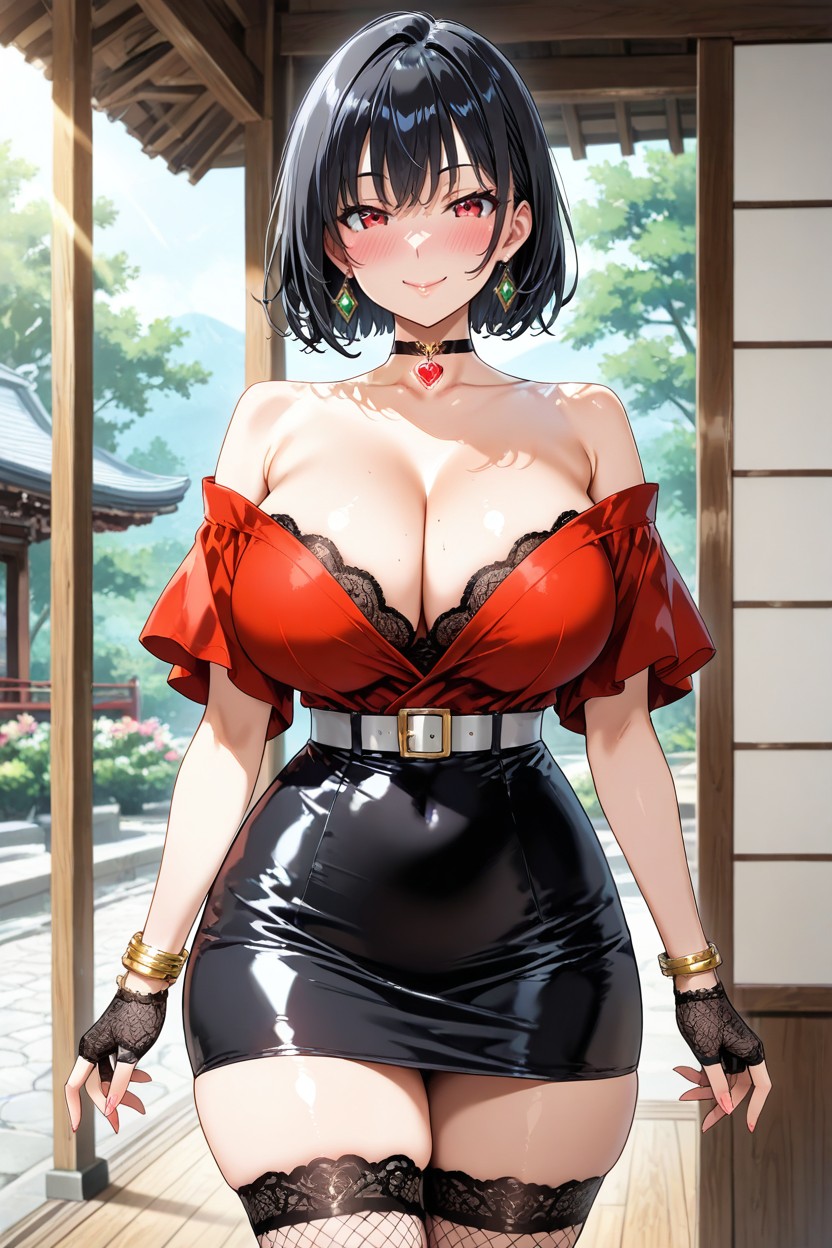 Perfect Eyes, Sensual Pose, Gold Bracelets Hentai AI Porn