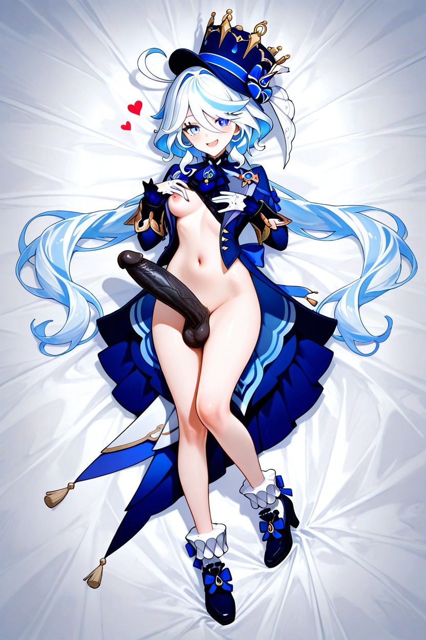 One Breast Exposed, Darker Penis, Solo Character Hentai AI Porn