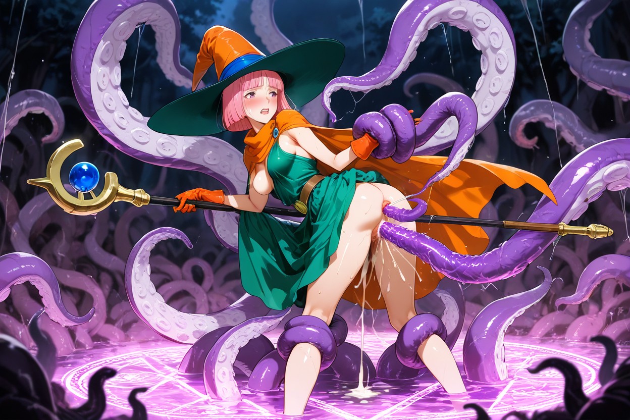 Pink Nipple, Tentacles, Embarrassed Hentai AI Porn