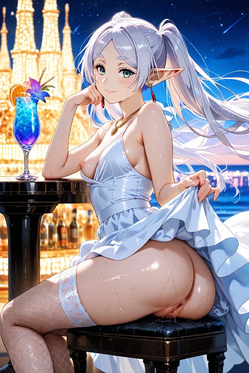 Nipple Slip, One Breast Out, Thick Thigh Hentai AI Porn