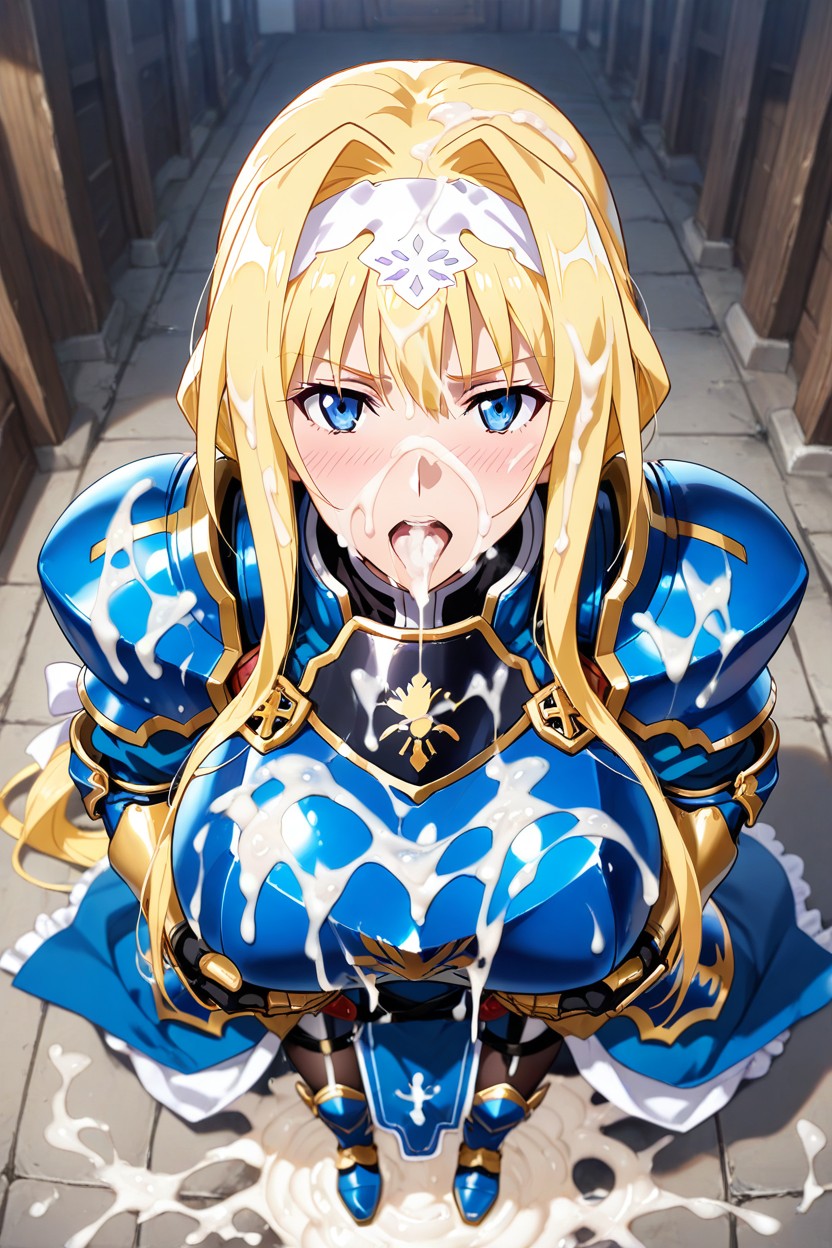 Excessive Cum On Clothes, Covered In Cum, Huge Amount Of Cum Hentai AI Porn