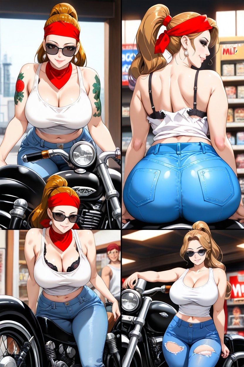 Hourglass Figure, Close Up, American Hentai AI Porn