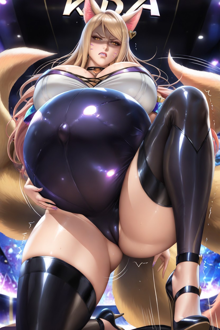 Trembling, Breast Expansion, K/da Ahri Expression Is Hentai AI Porn
