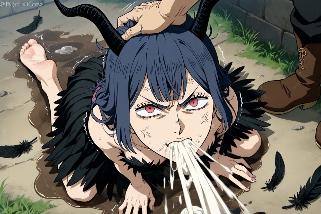 25+, Sukehiro Yami Stomping On Nero's Head, Tired Face Hentai AI Porn